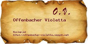 Offenbacher Violetta névjegykártya