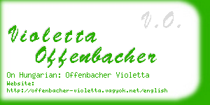 violetta offenbacher business card